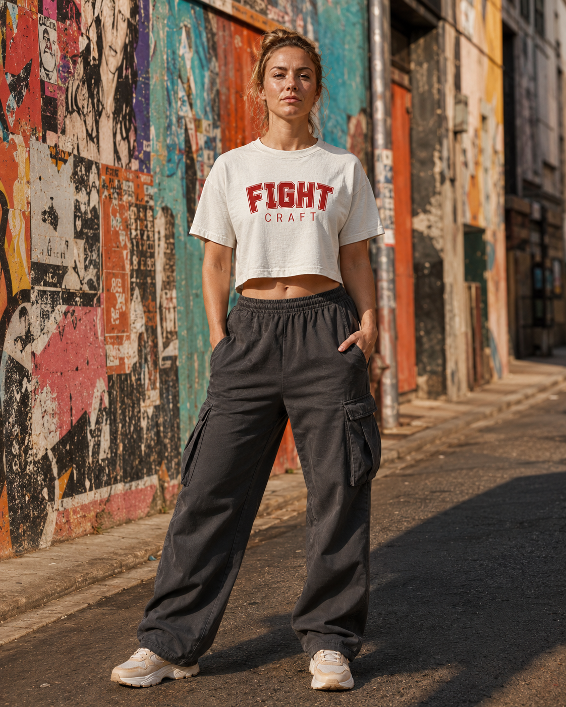 FIGHT CRAFT Vintage Crop Tee